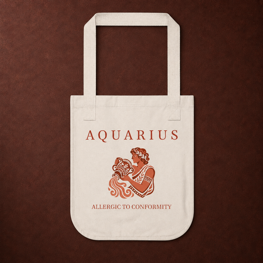 Aquarius Organic Terracotta Tote Bag