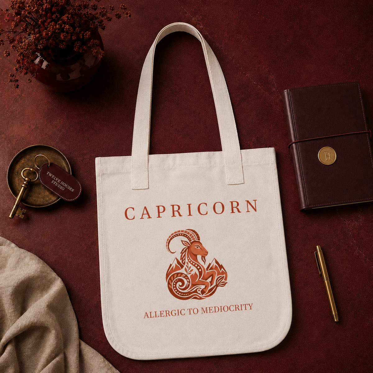 Capricorn Organic Canvas Tote Bag
