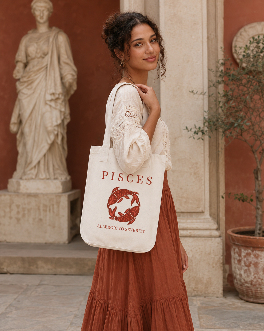 Pisces Organic Canvas Tote Bag
