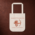 Sagittarius Organic Canvas Tote Bag