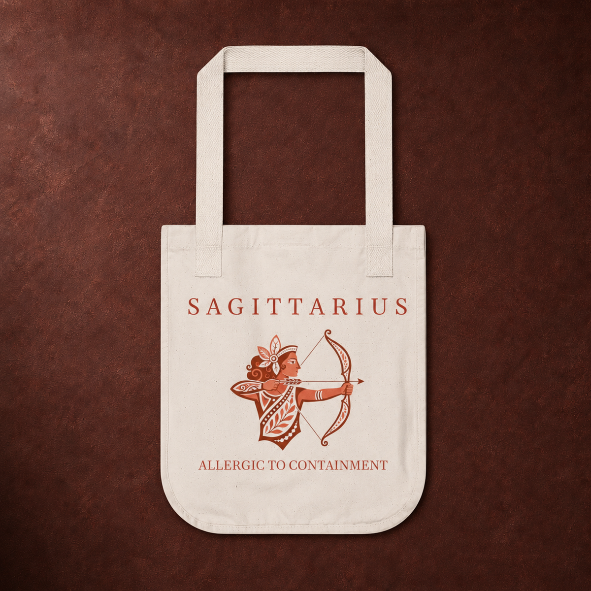 Sagittarius Organic Canvas Tote Bag